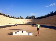 Vítání ducha olympijských her na Panathénském stadionu